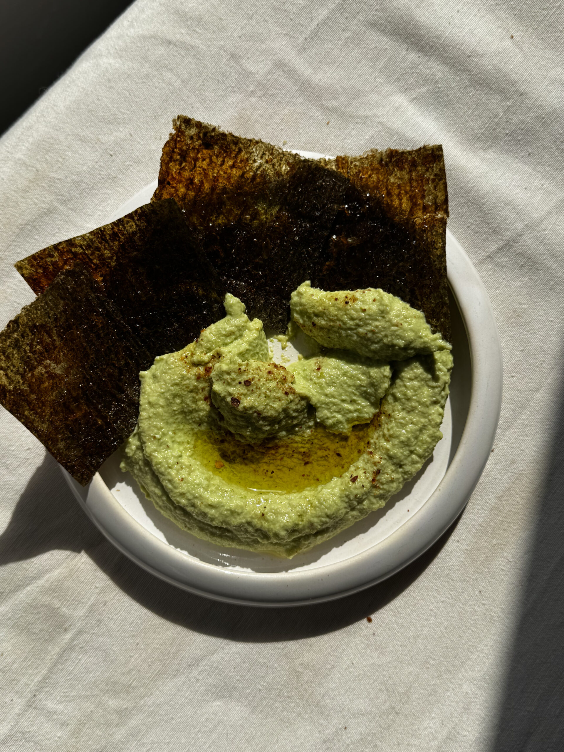 Edamame Spread with Nori Crisps - Discover Soy