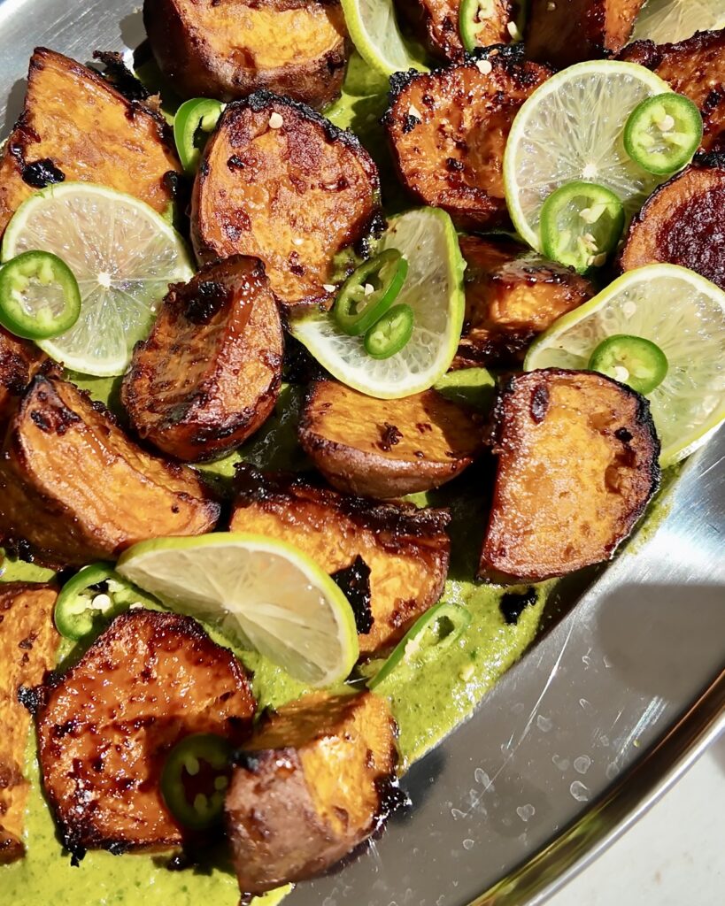 Miso Maple Sweet Potatoes